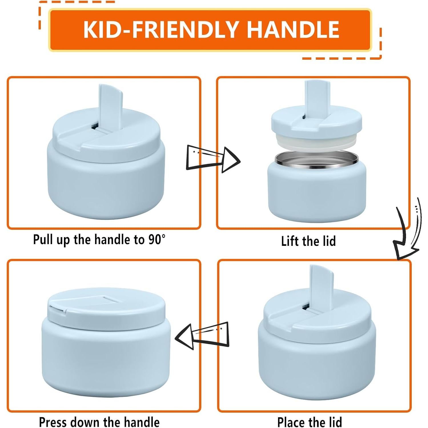 Tarro de Comida Caliente Reeple 381g Aislado al Vacío Azul