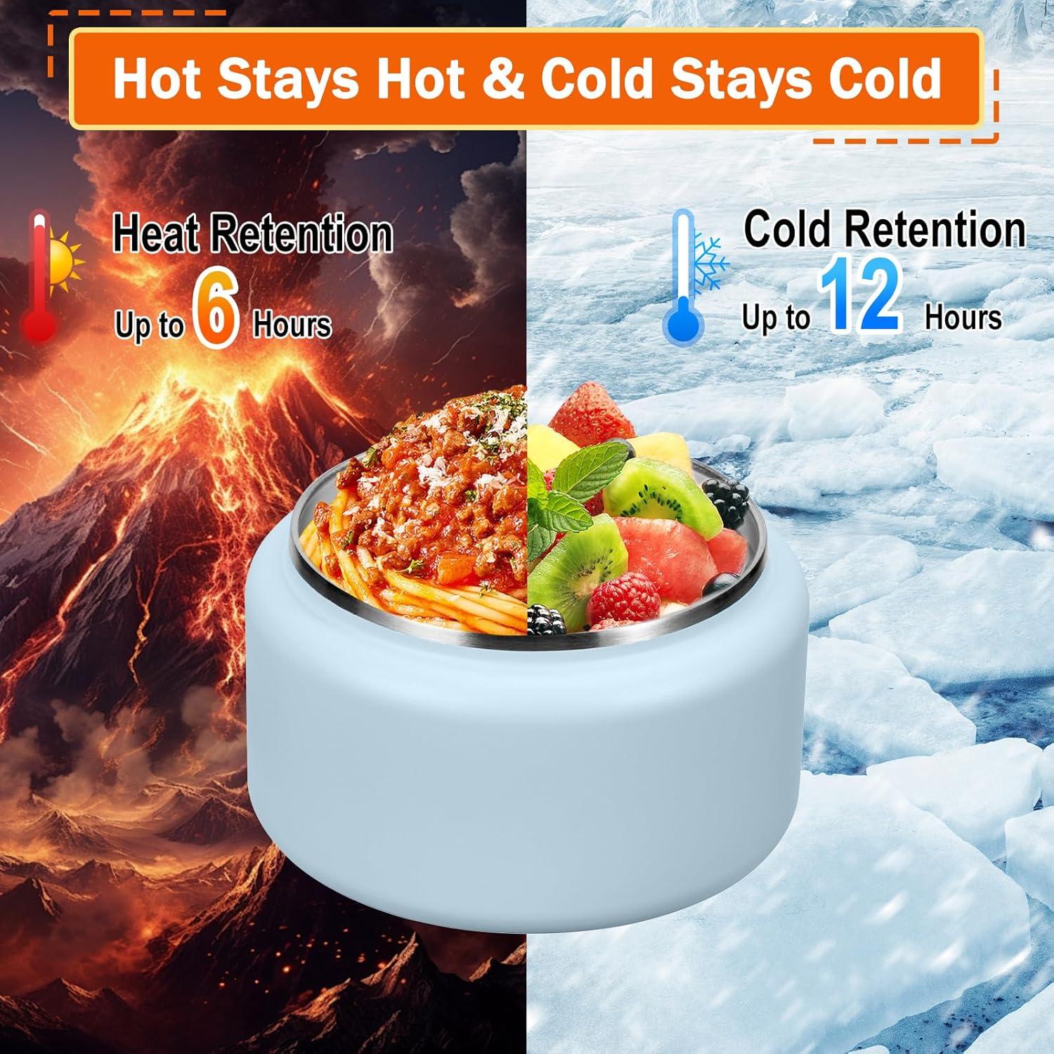 Tarro de Comida Caliente Reeple 381g Aislado al Vacío Azul