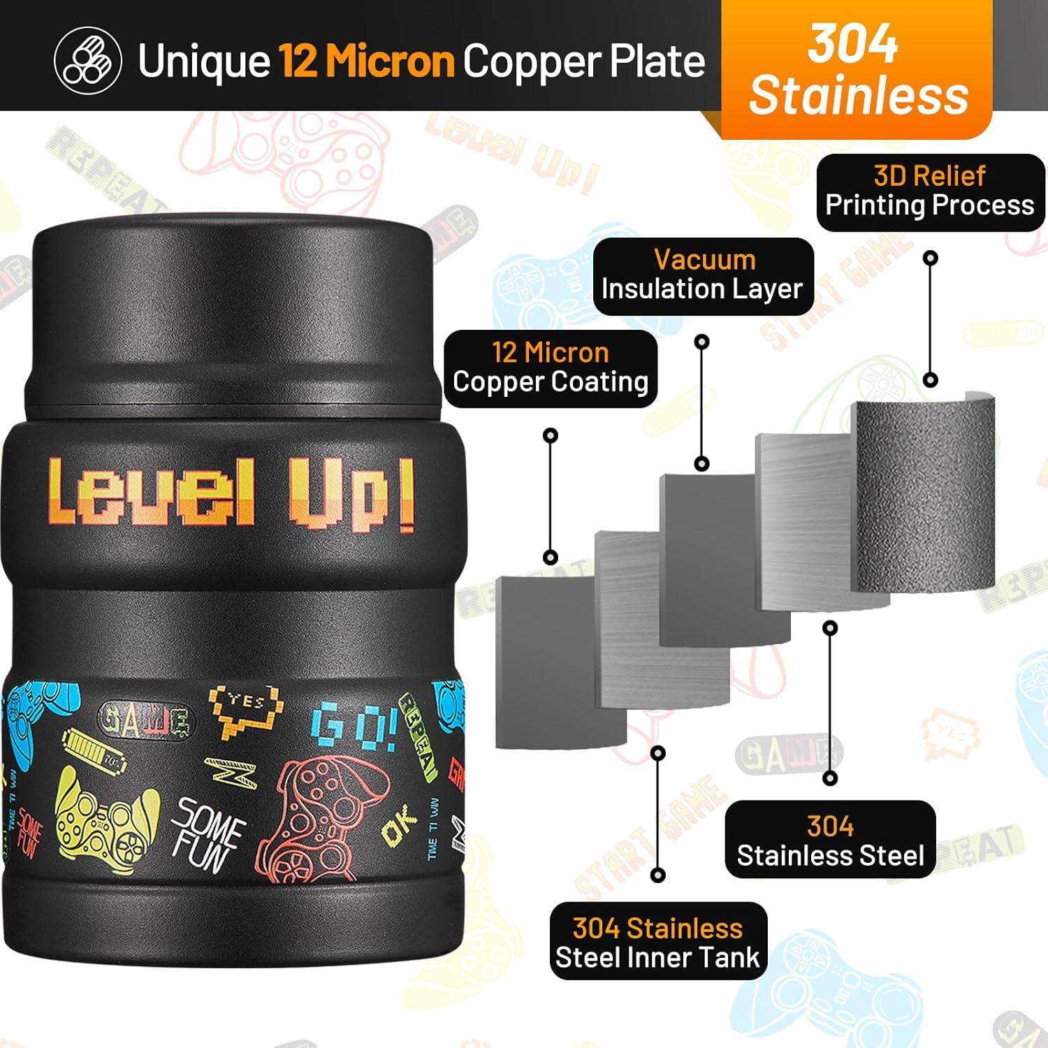 Termo Aislado Charcy 17oz para Comida Caliente - Negro