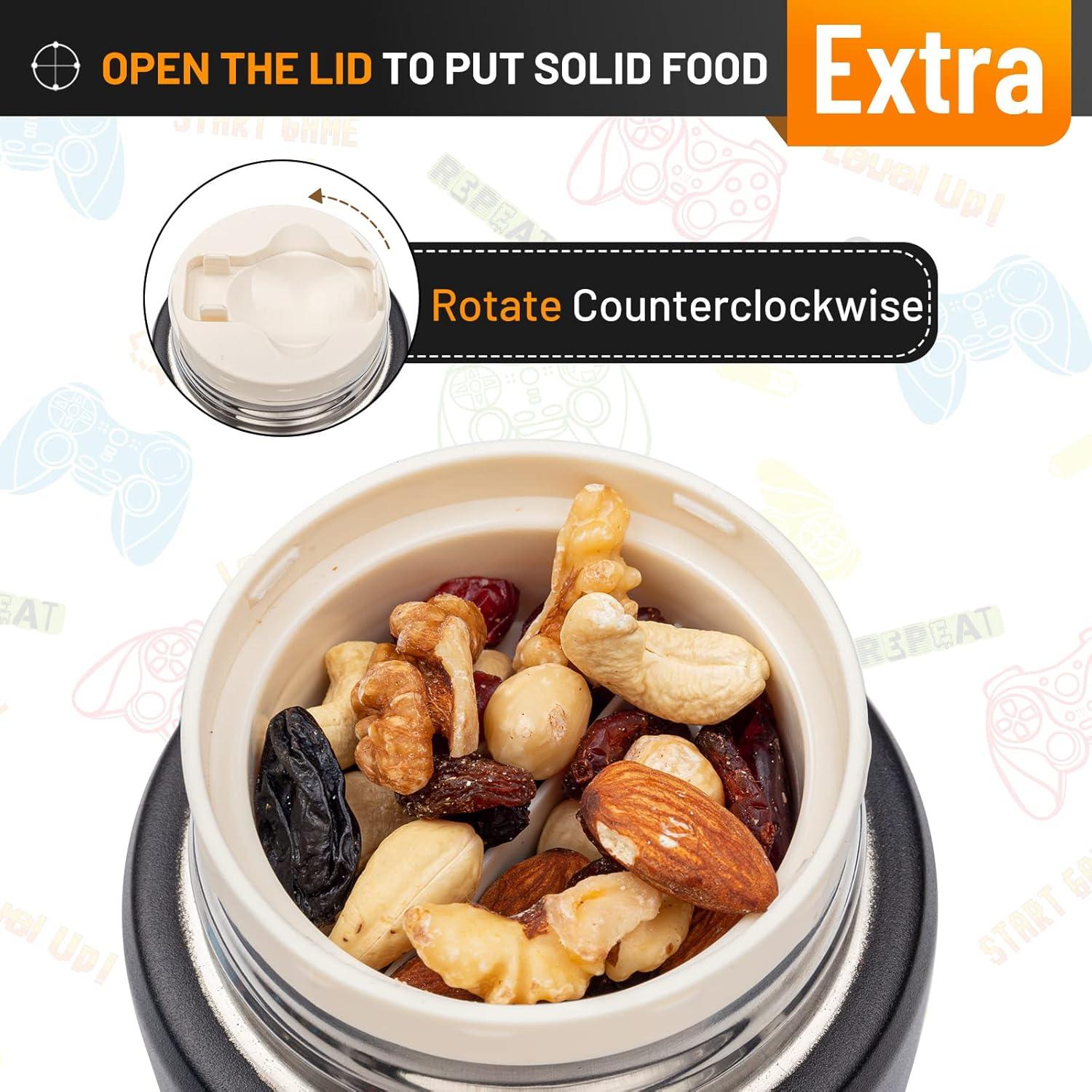 Termo Aislado Charcy 17oz para Comida Caliente - Negro