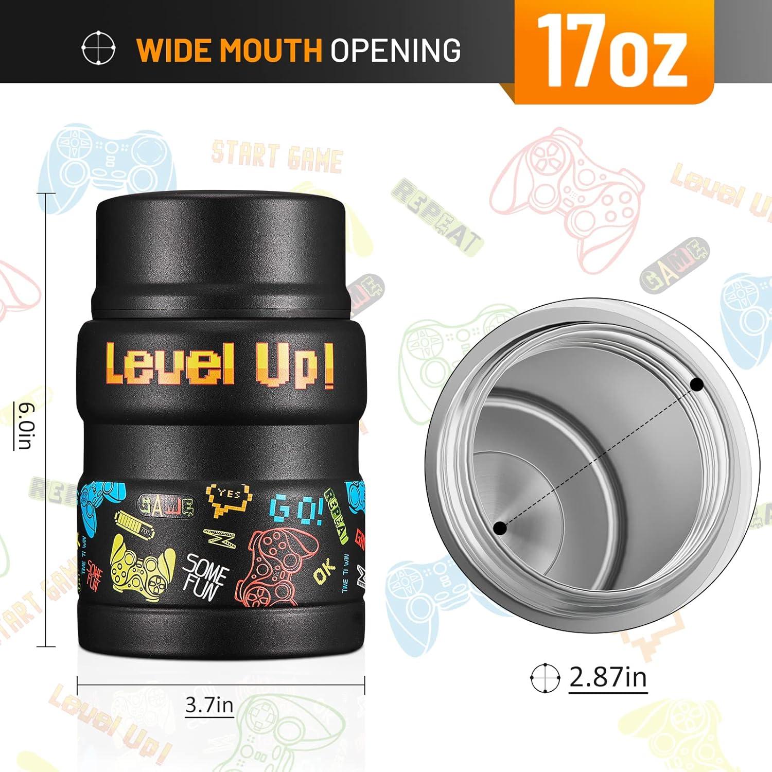 Termo Aislado Charcy 17oz para Comida Caliente - Negro