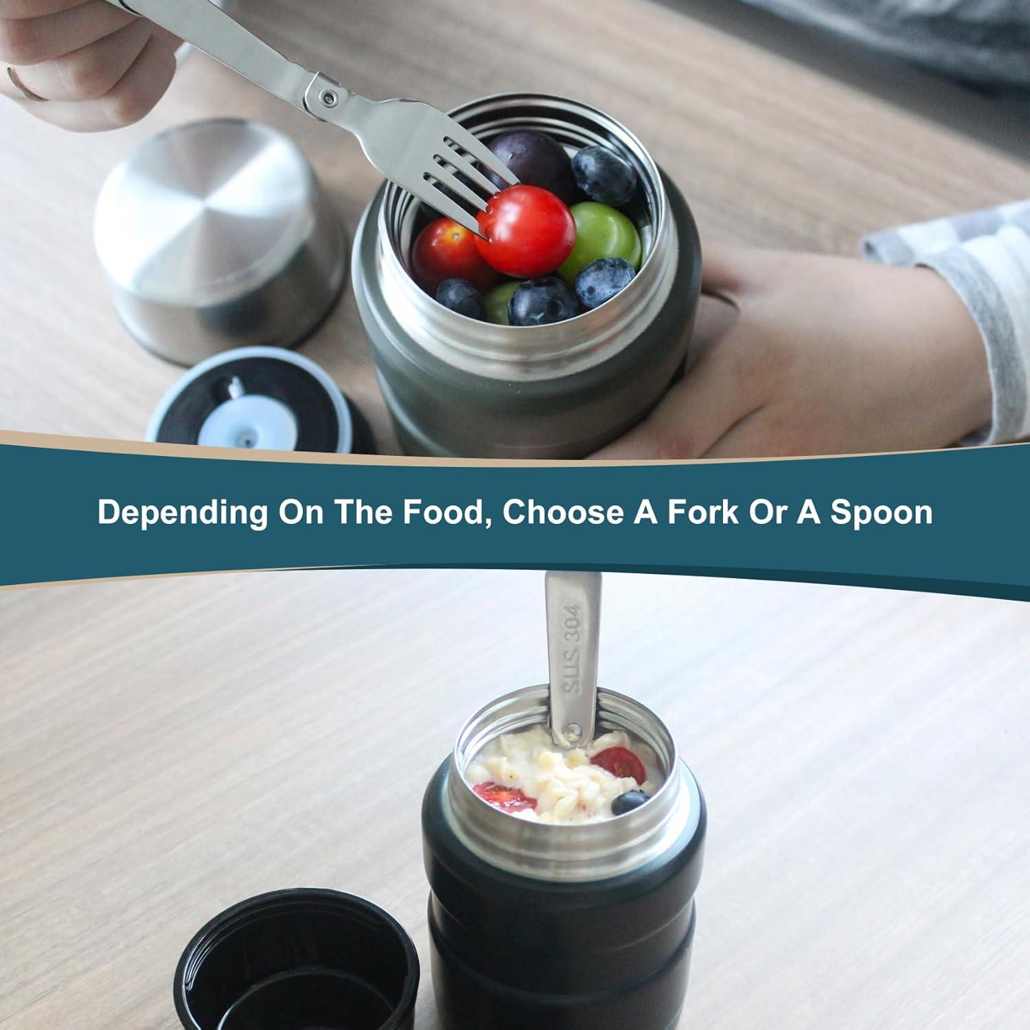 Cuchara y Tenedores de Acero Inoxidable KLOWOAH 4 Piezas