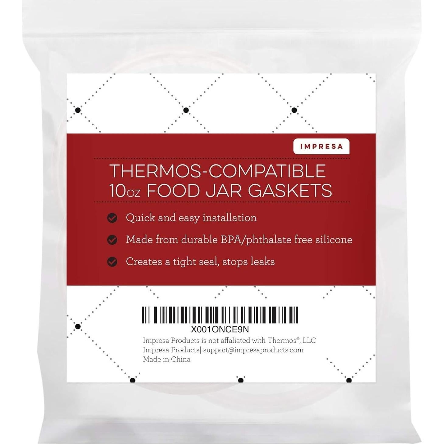 Juntas de Reemplazo Thermos Impresa para Tarro Funtainer 10 oz