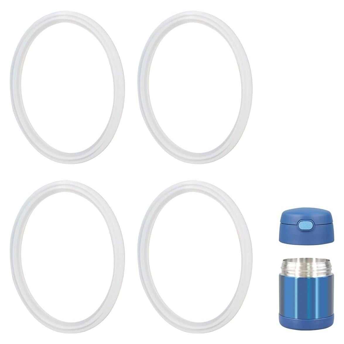 Juntas de Reemplazo KLOWOAH para Tarro Thermos Funtainer 10 Oz - Set de 4