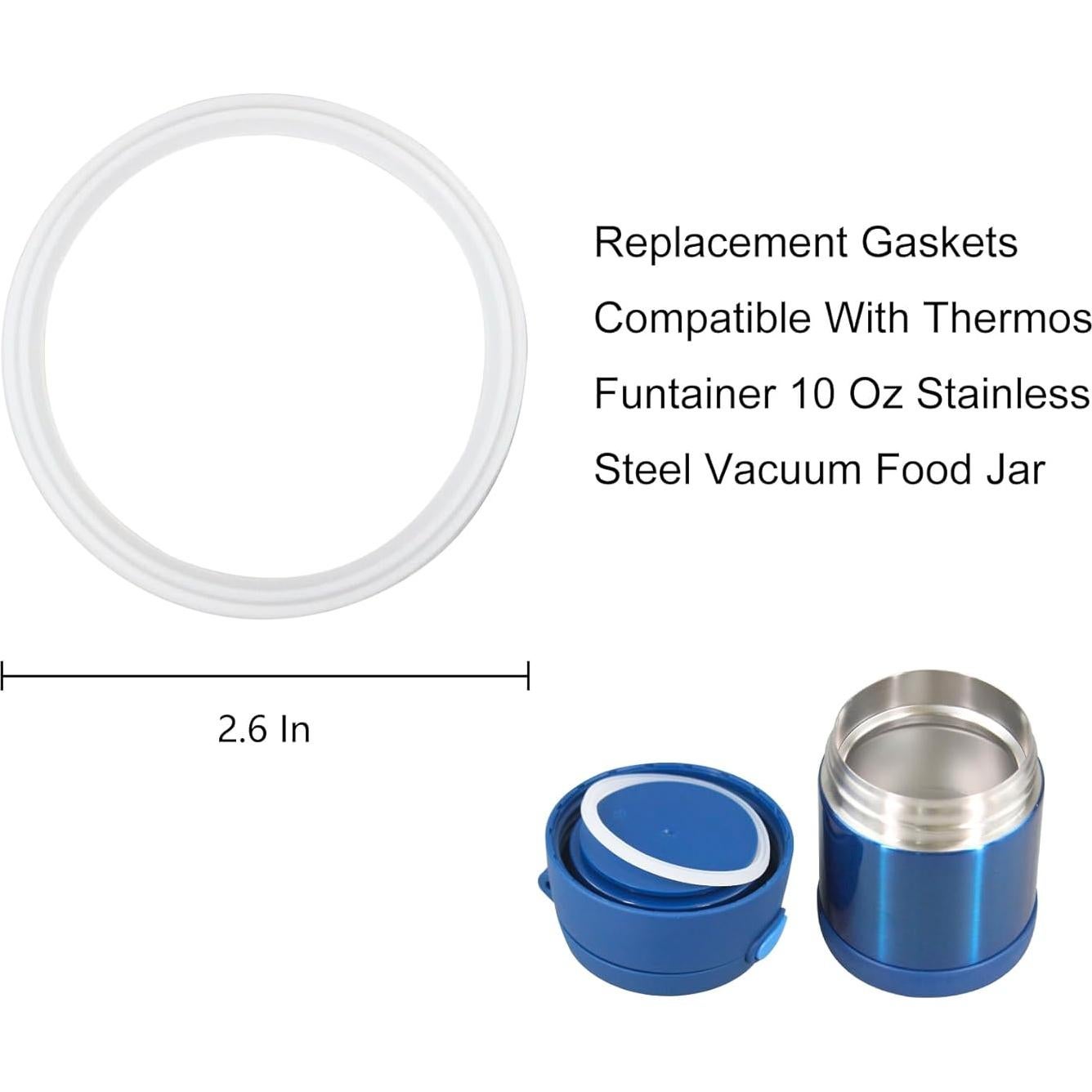 Juntas de Reemplazo KLOWOAH para Tarro Thermos Funtainer 10 Oz - Set de 4