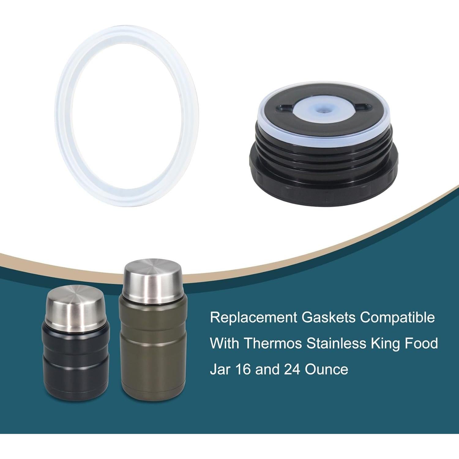 Juntas de Reemplazo KLOWOAH para Tarro Thermos King 0.47L