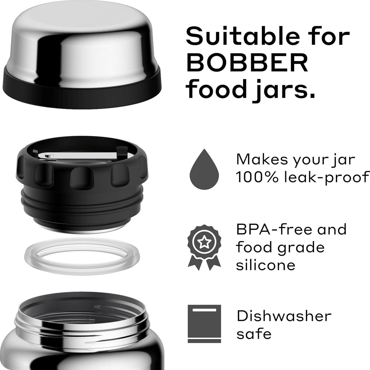 O-Ring de Silicona BOBBER para Tarros de Comida - 2 Juegos