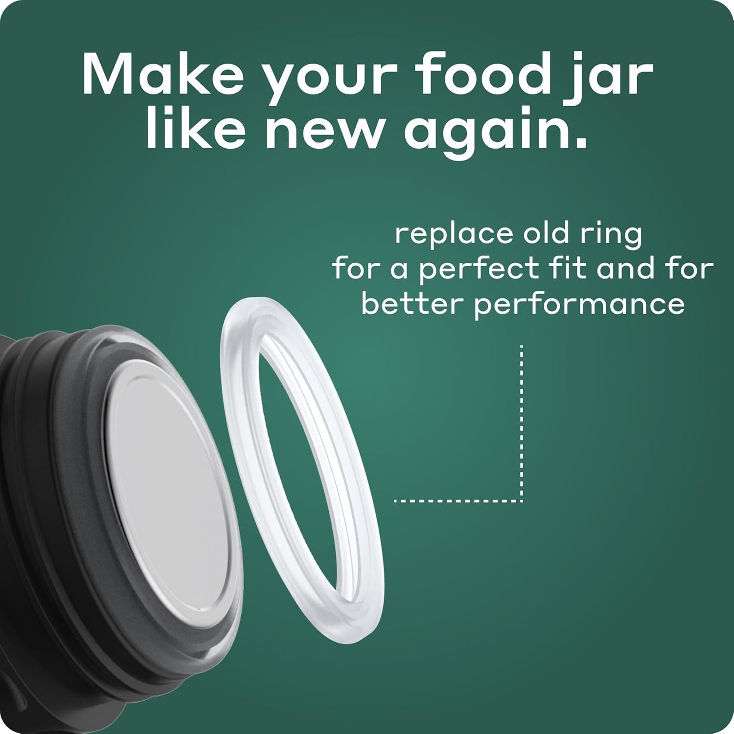 O-Ring de Silicona BOBBER para Tarros de Comida - 2 Juegos
