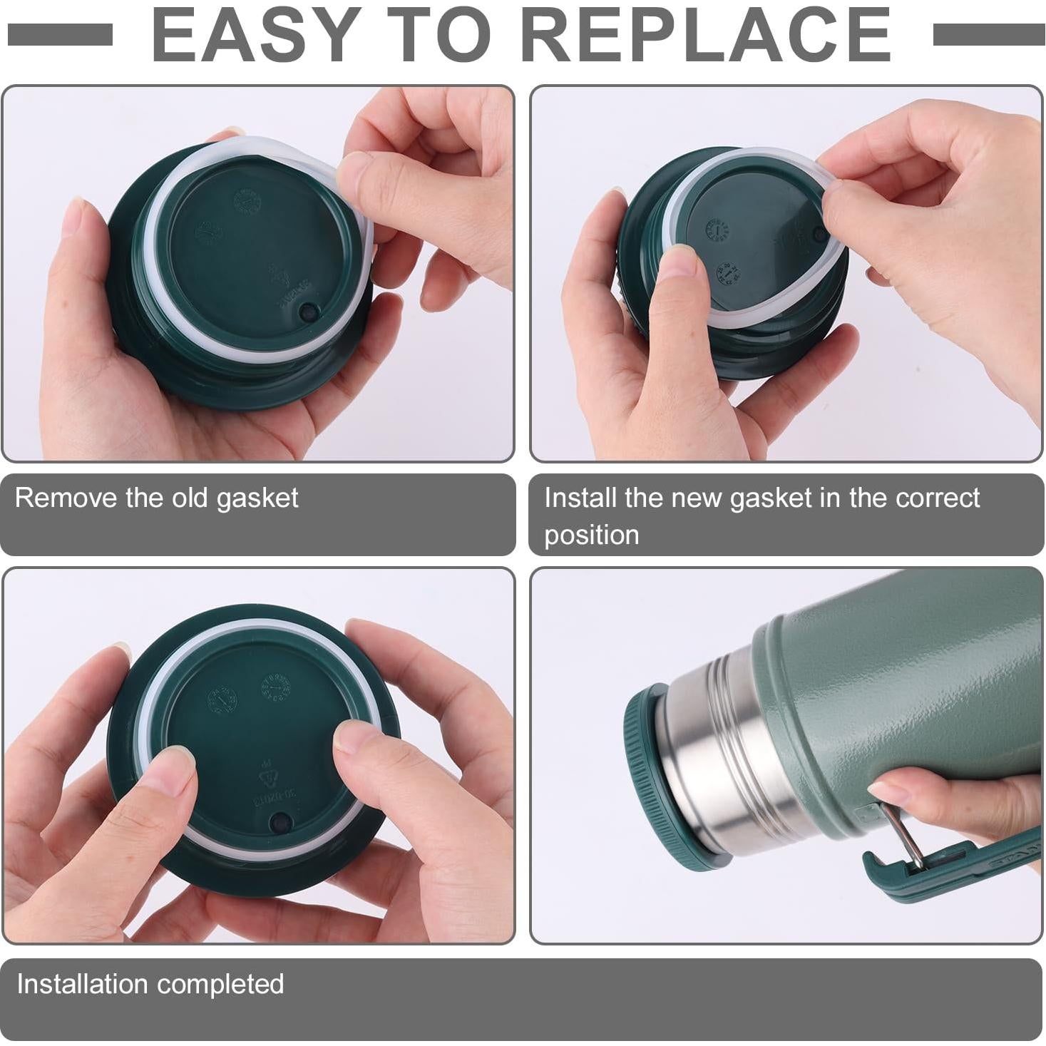 4 Piezas Junta Silicona Reemplazo Stanley Classic 24 oz