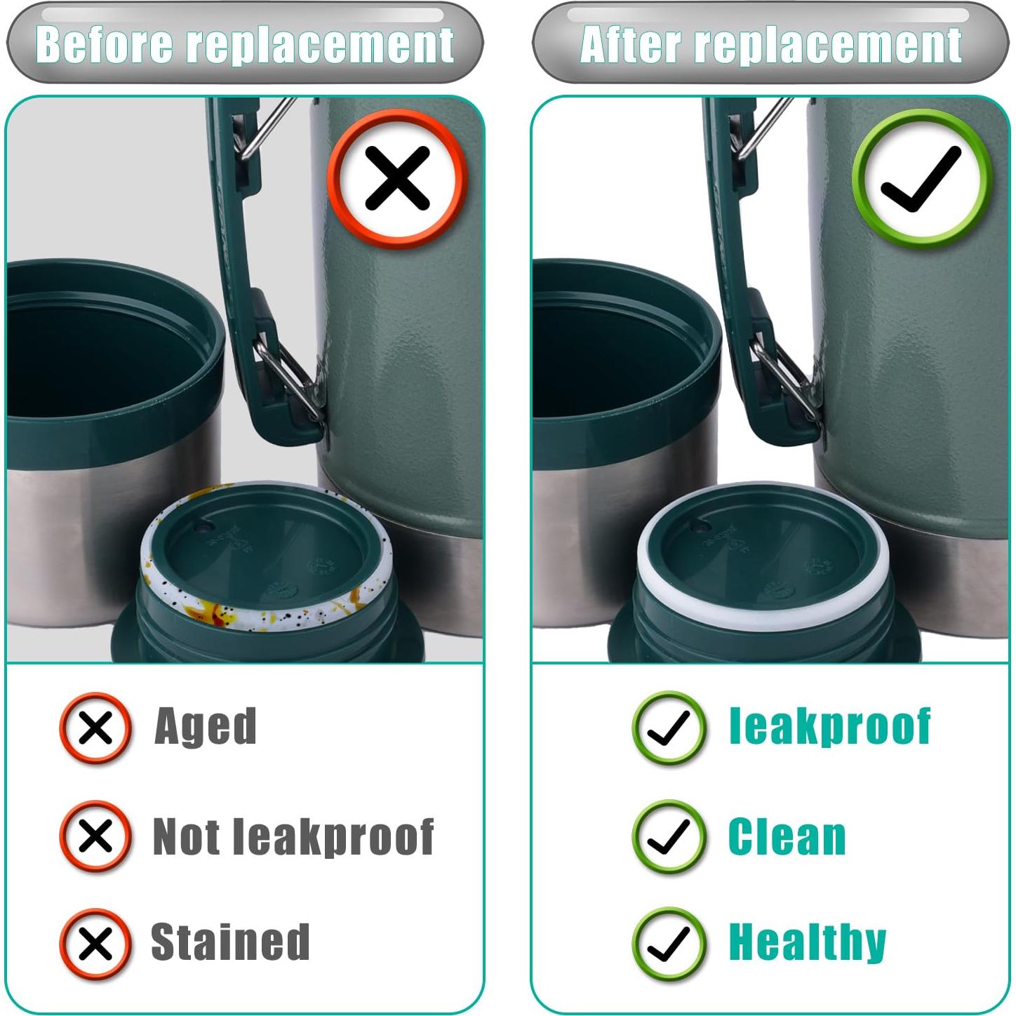 4 Piezas Junta Silicona Reemplazo Stanley Classic 24 oz