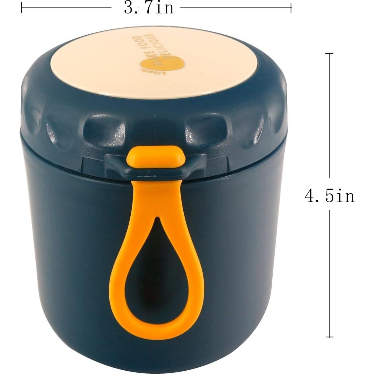 Tarro de comida aislado XTYHTX 400ml acero inoxidable azul