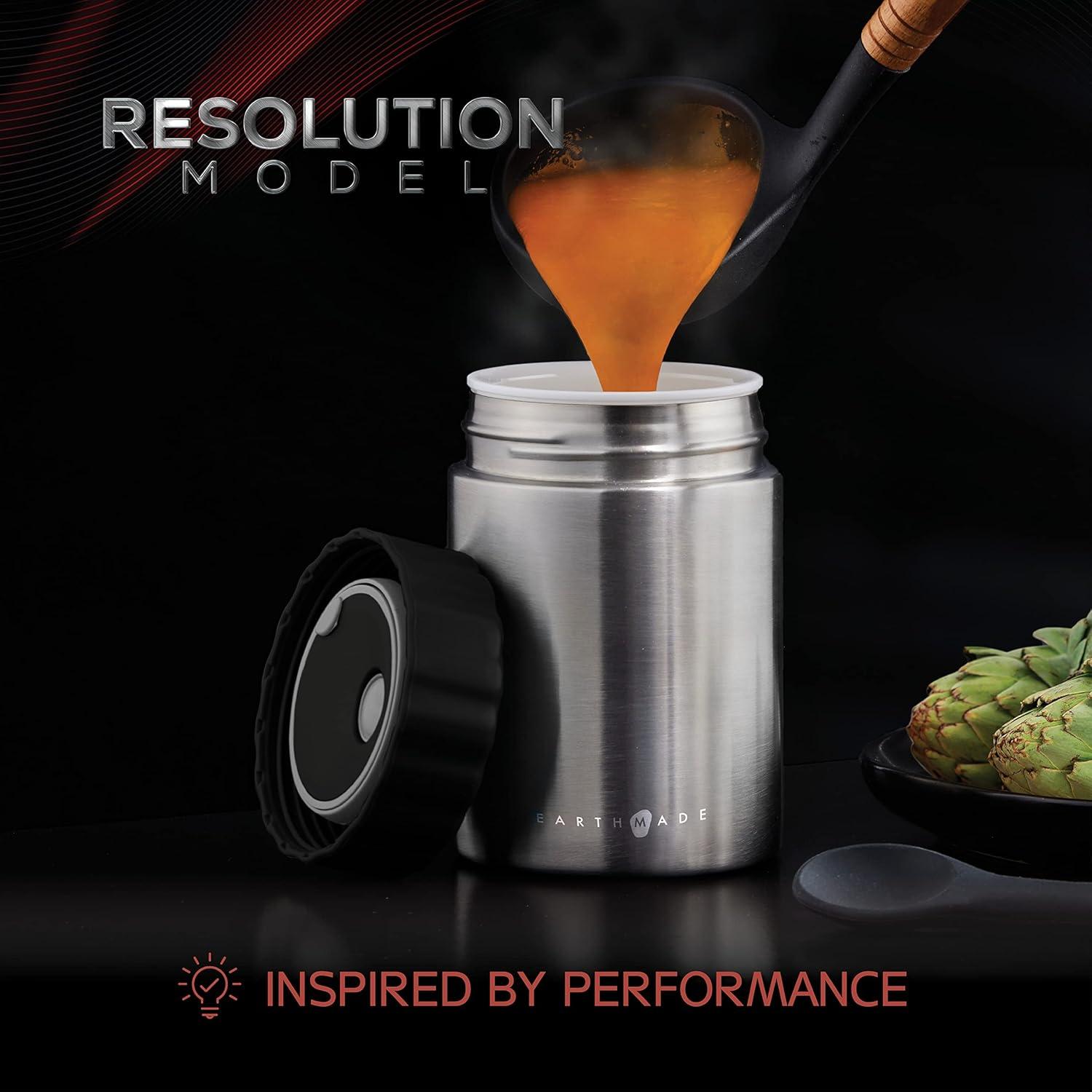 Tarro de Comida Aislado Earthmade 368.5 ml Acero Inoxidable