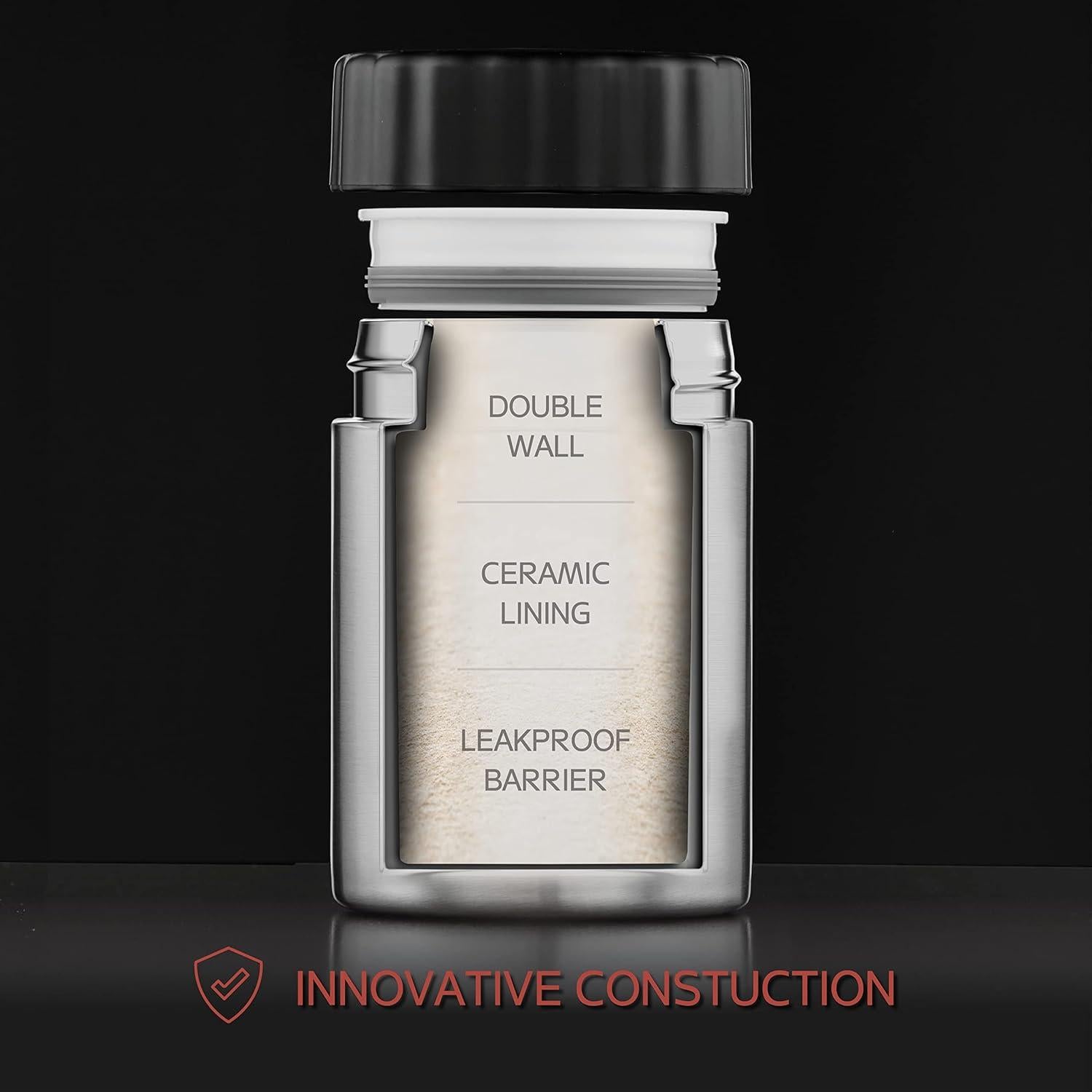 Tarro de Comida Aislado Earthmade 368.5 ml Acero Inoxidable