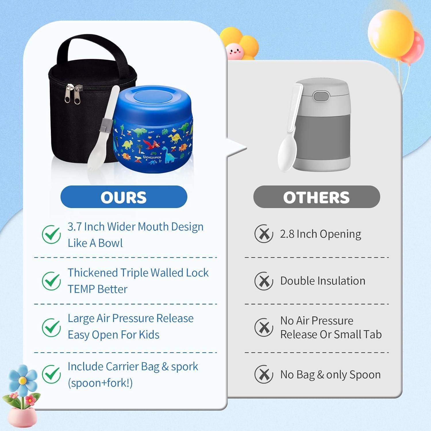 Termo Aislado para Comida 9oz DIGJUPER Sirena con Bolsa