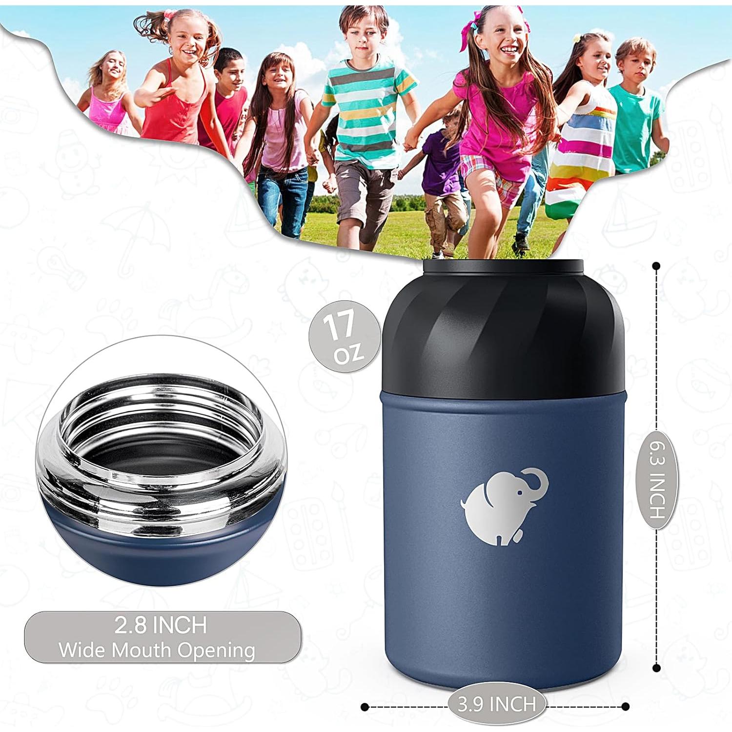 Termo de Comida Aislado HouseTec 17oz Azul Oscuro - A Prueba de Fugas