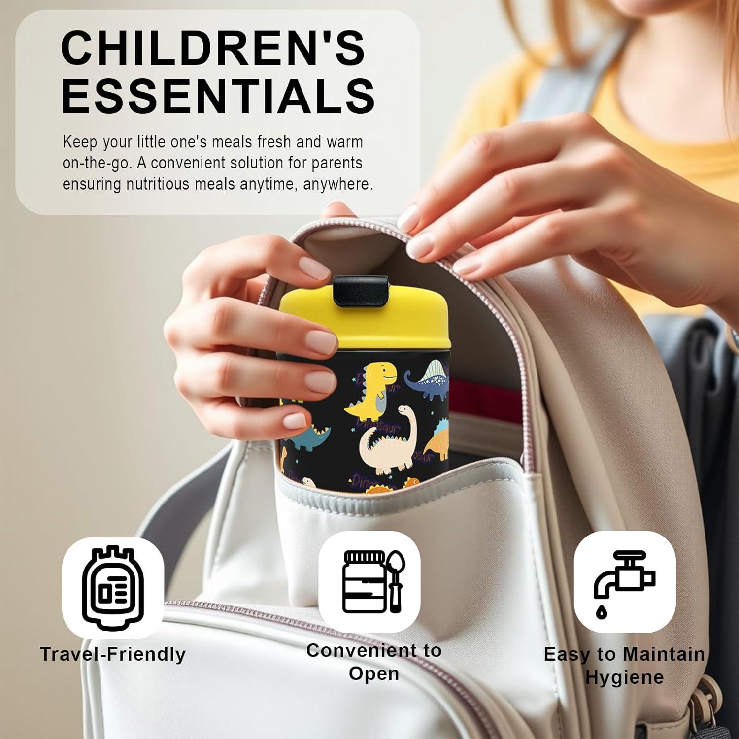 Termo de Sopa para Niños Winkabiu 480ml Amarillo Aislado