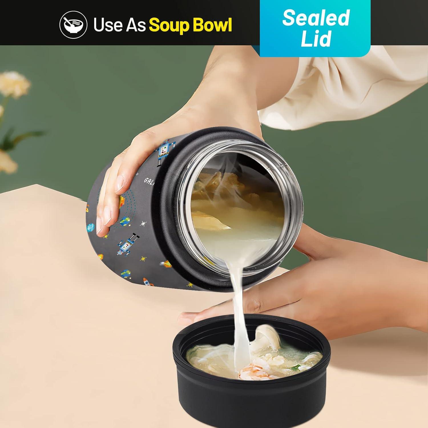 Termo para Comida Caliente Charcy 482ml con Cuchara Plegable