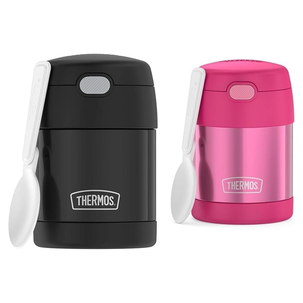 Tarros de Comida Aislados THERMOS 0.29L para Niños - Negro y Rosa