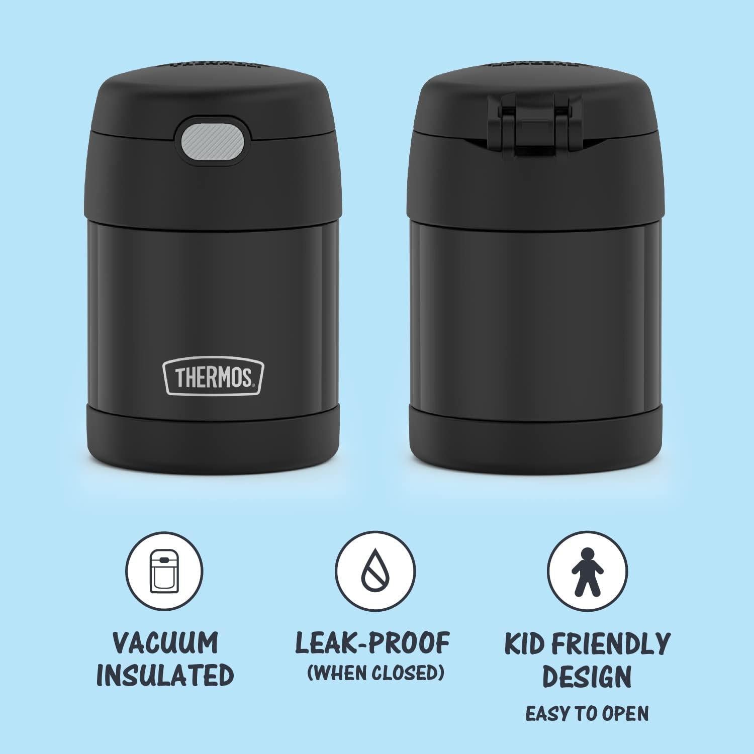 Tarros de Comida Aislados THERMOS 0.29L para Niños - Negro y Rosa