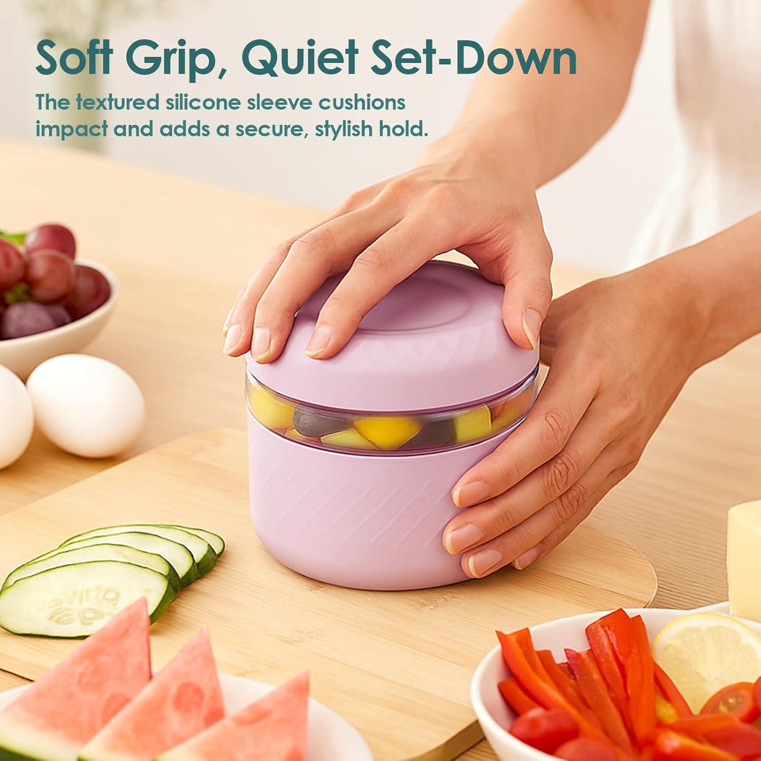 Contenedor de Almuerzo de Vidrio Cafezi 710 ml Rosa A Prueba de Fugas