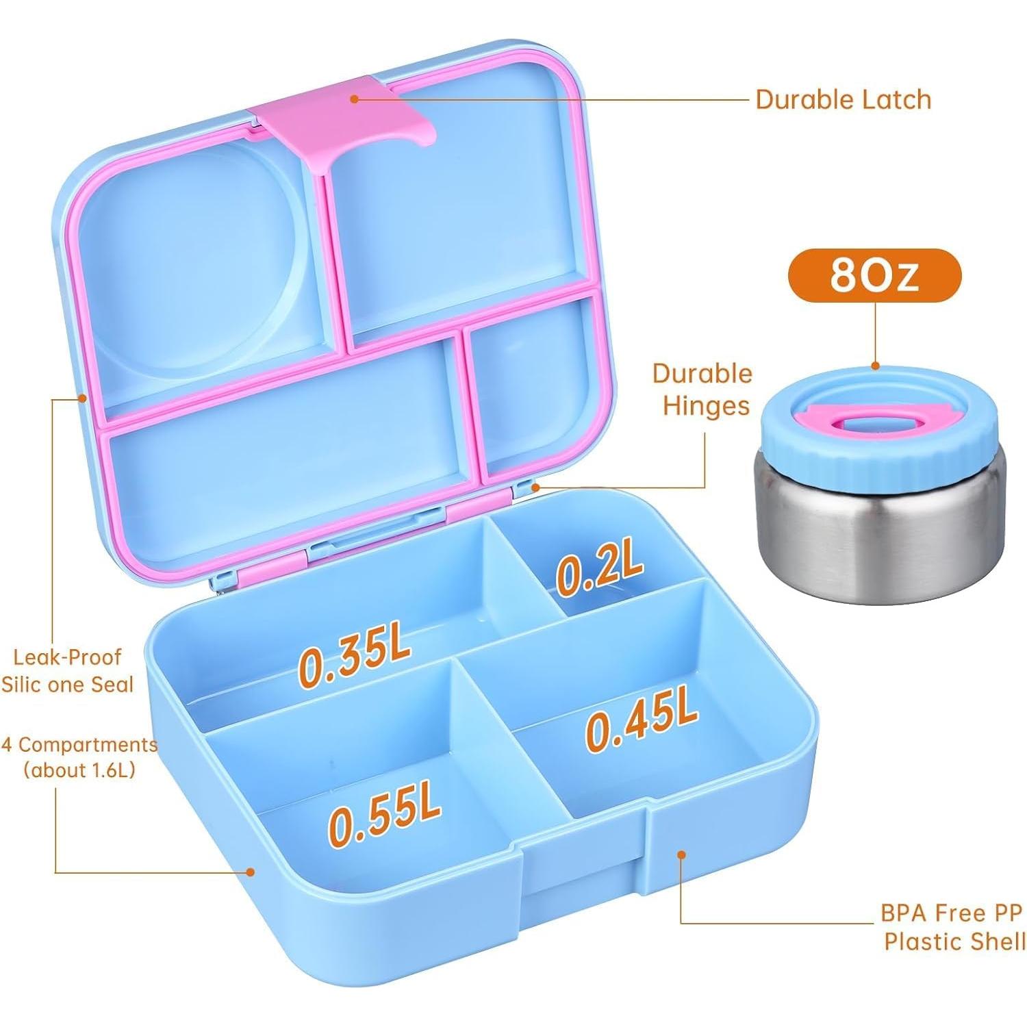 Caja de Almuerzo Bento ACOTUM Lila 5 Compartimentos 0.34L