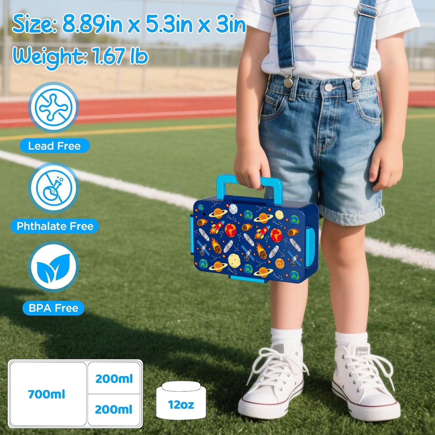 Caja de Almuerzo Bento SHPMXUPW 354 ml Acero Inoxidable Azul