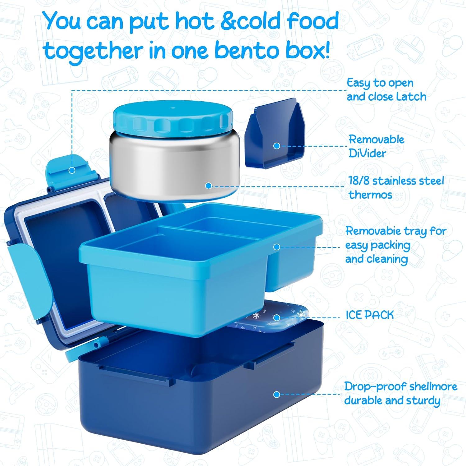 Caja de Almuerzo Bento SHPMXUPW 354 ml Acero Inoxidable Azul