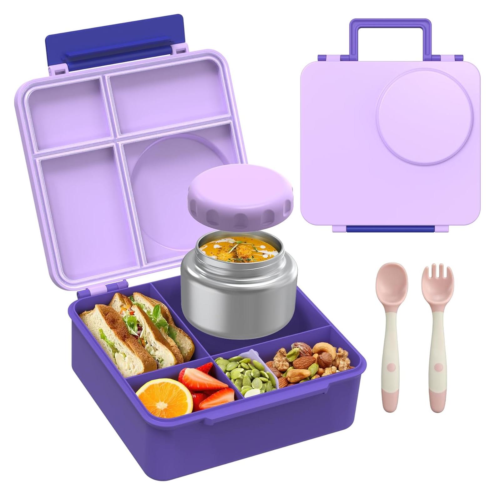 Juego de Almuerzo Bento Reeple con Tarro Térmico 8oz 4 Compartimentos