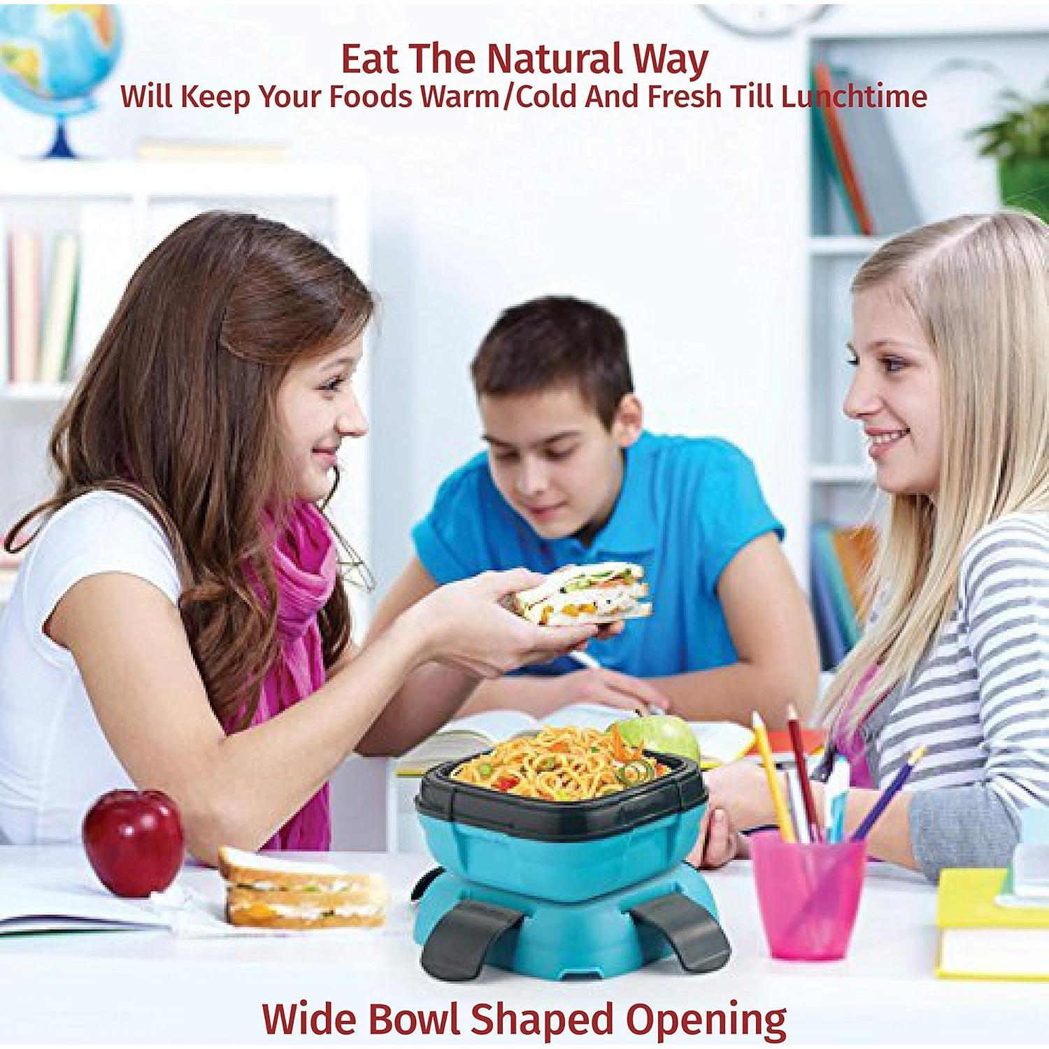 Caja de Almuerzo Térmica Pinnacle 473 ml - 2 Unidades Azul-Rosa