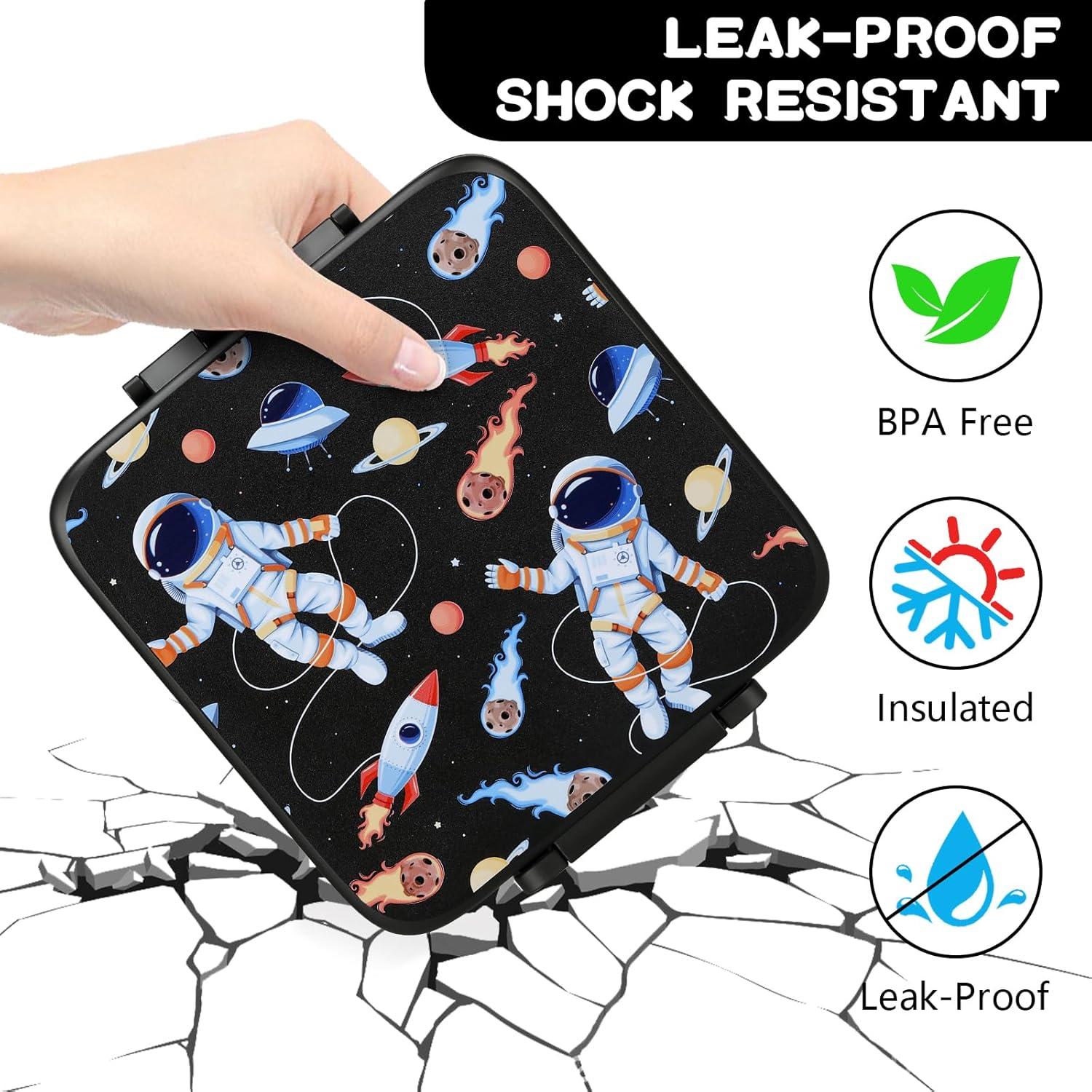 MAISON HUIS Bento Lunch Box 1.6L con termo 0.23L y bolsa aislada