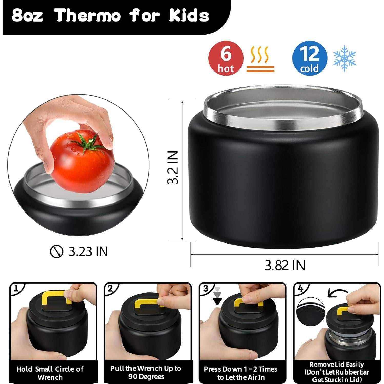 MAISON HUIS Bento Lunch Box 1.6L con termo 0.23L y bolsa aislada