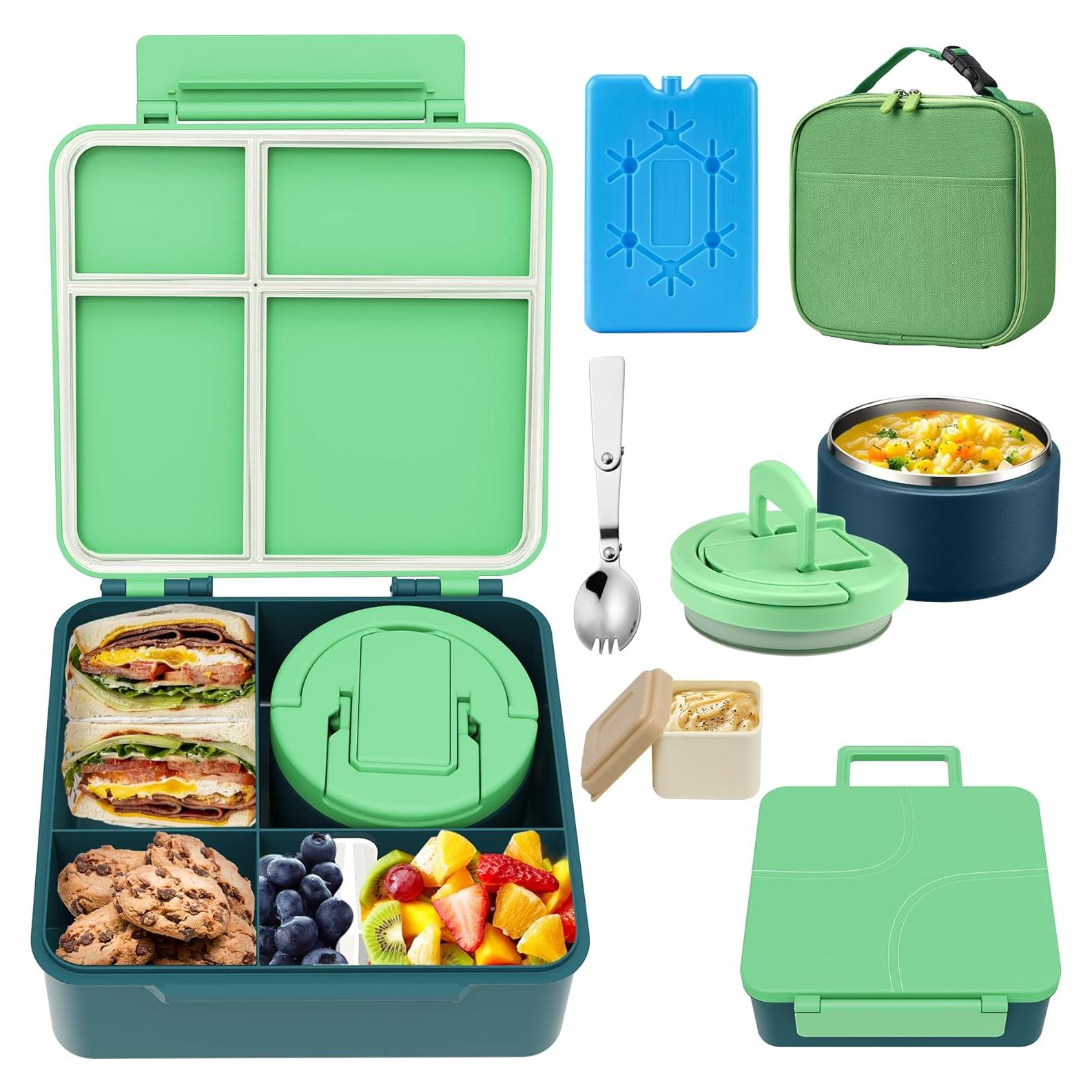 Caja de Almuerzo Bento MAXSO Verde con Termo de Sopa 0.95L