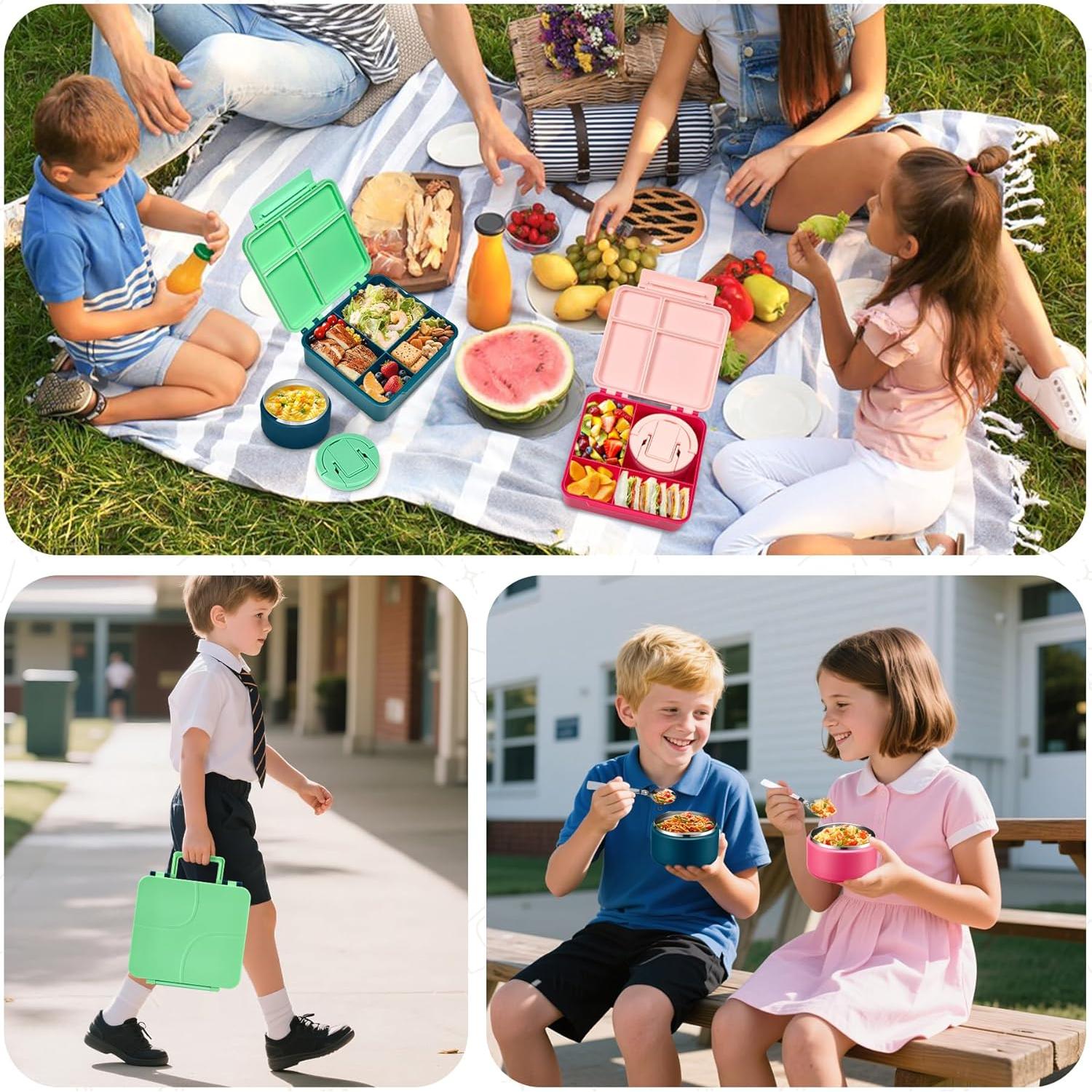 Caja de Almuerzo Bento MAXSO Verde con Termo de Sopa 0.95L