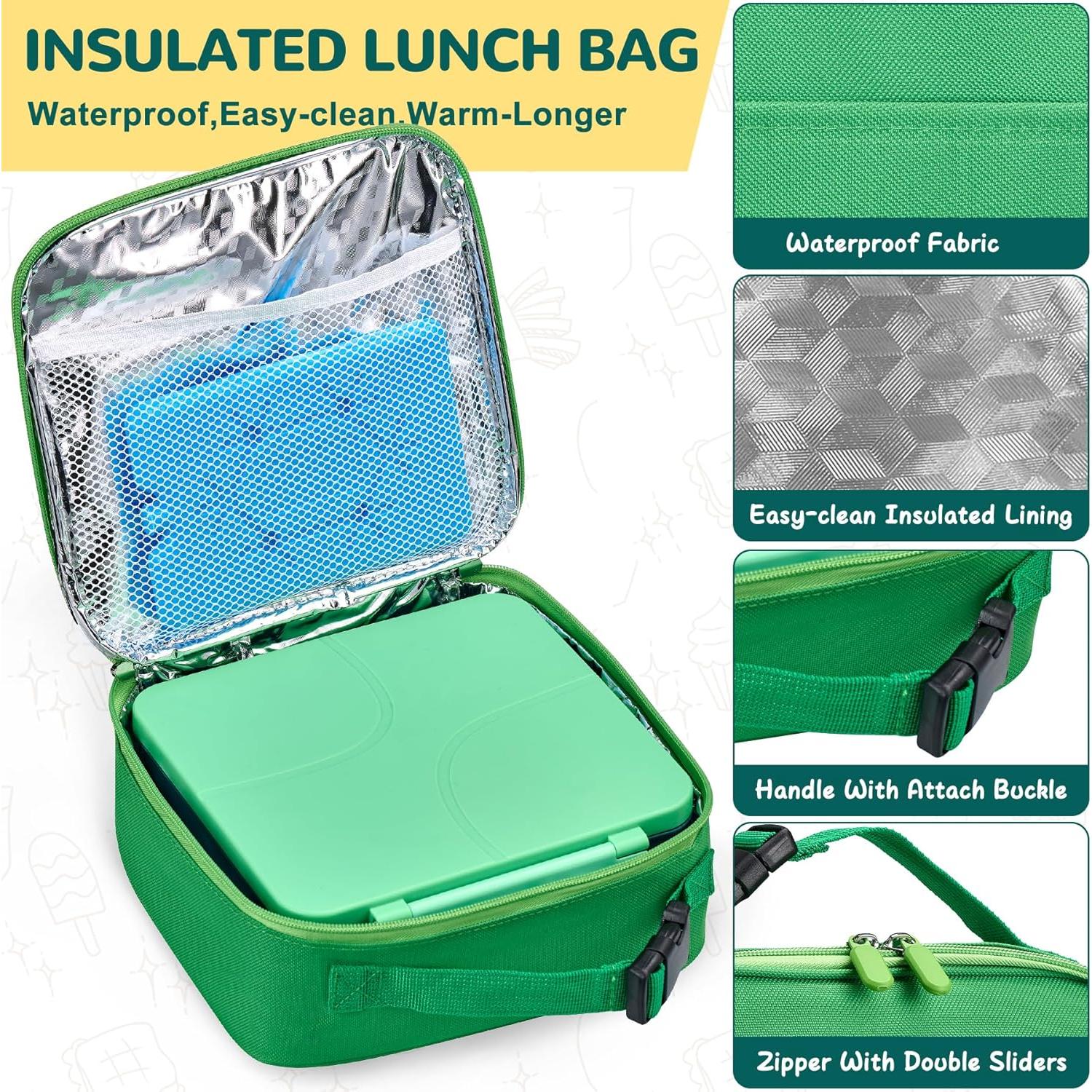 Caja de Almuerzo Bento MAXSO Verde con Termo de Sopa 0.95L