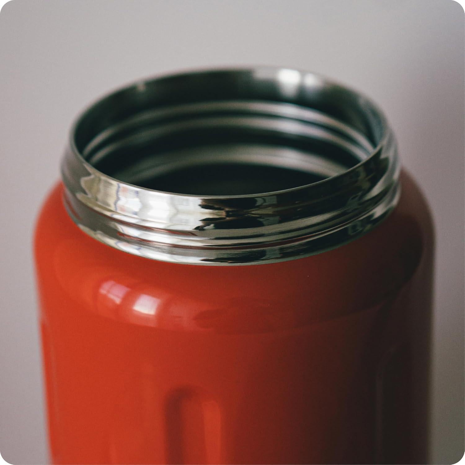 Termo Aislado Bobber 24 oz Acero Inoxidable Rojo con Cuchara