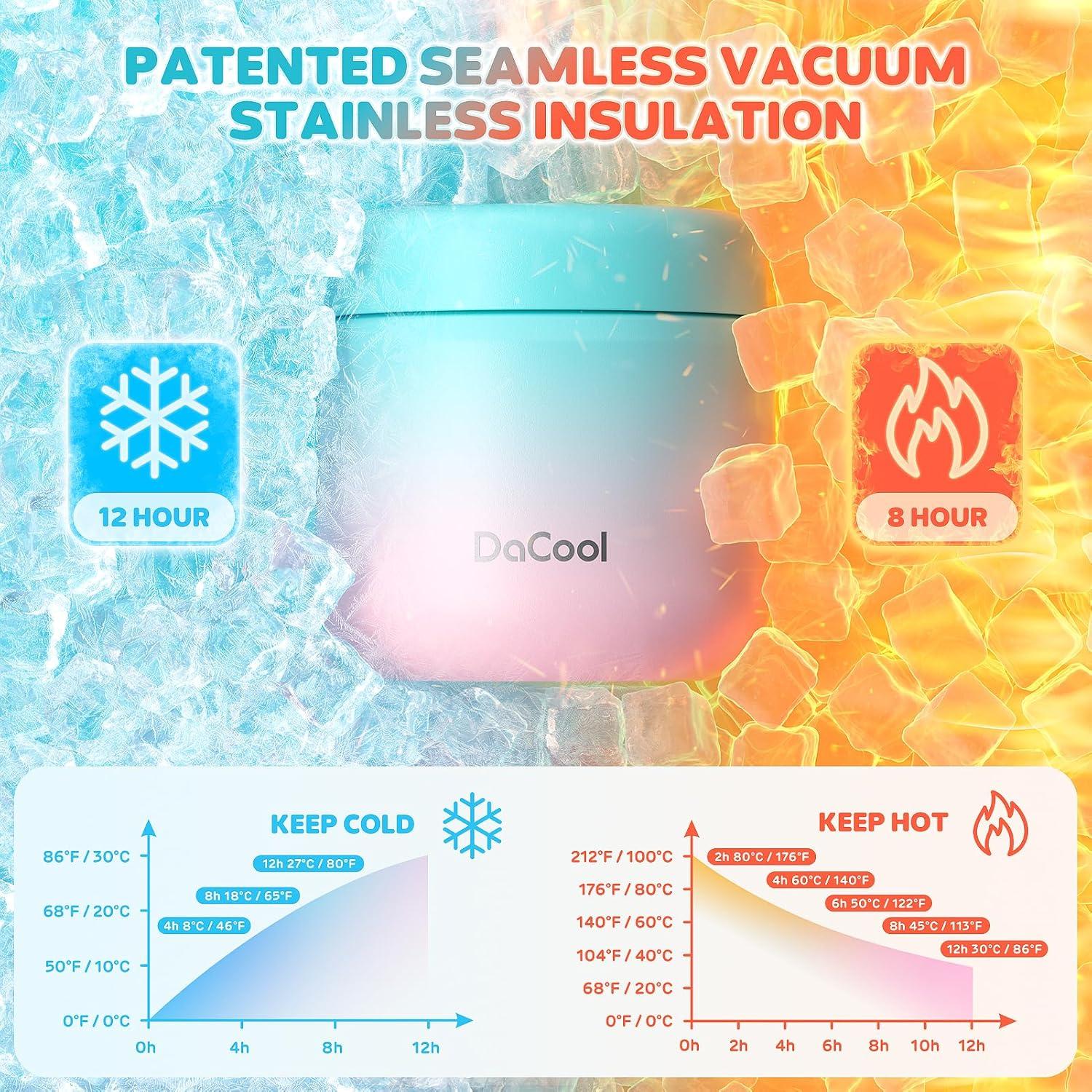 Termo de Comida Aislado DaCool para Niños 400ml - 2 Piezas