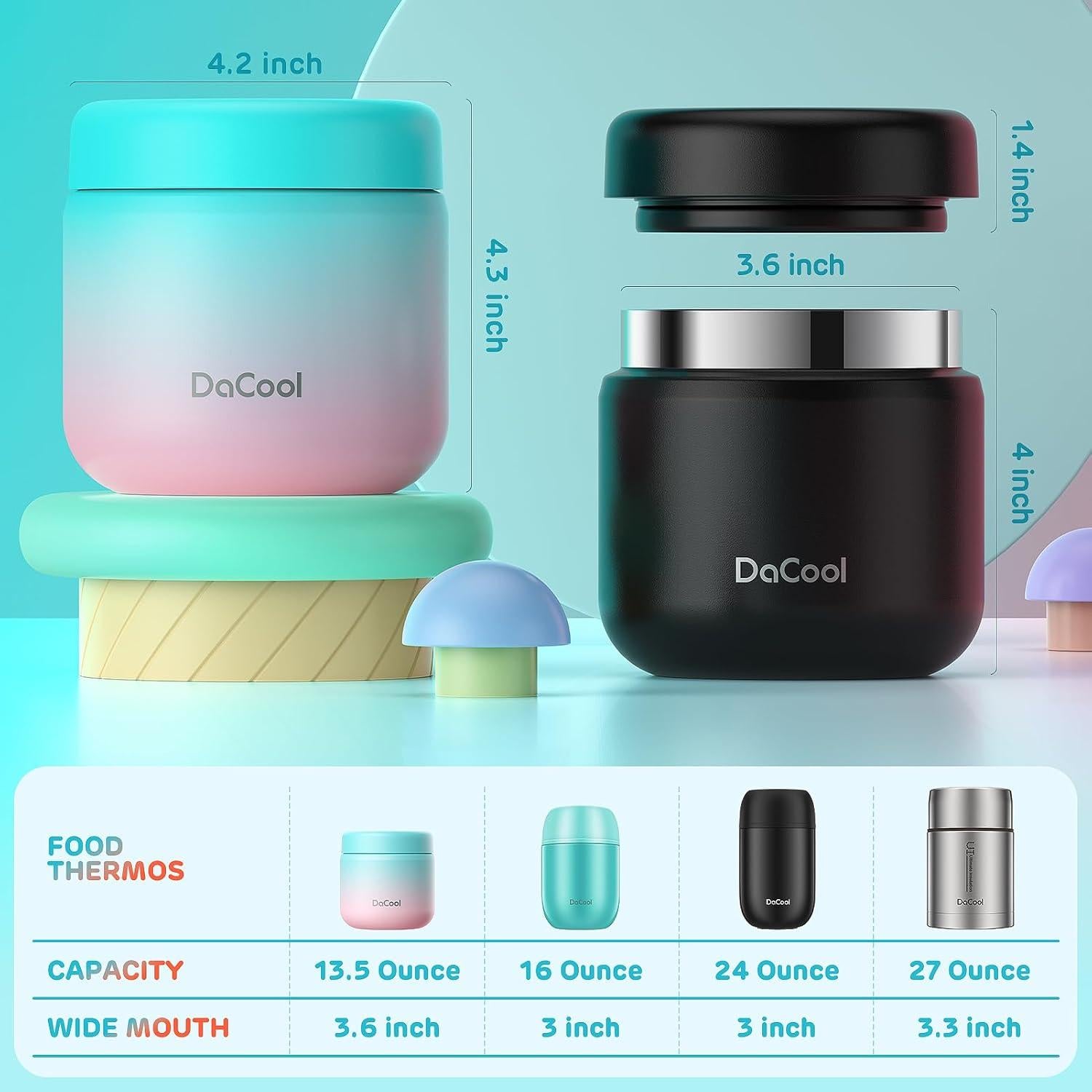 Termo de Comida Aislado DaCool para Niños 400ml - 2 Piezas