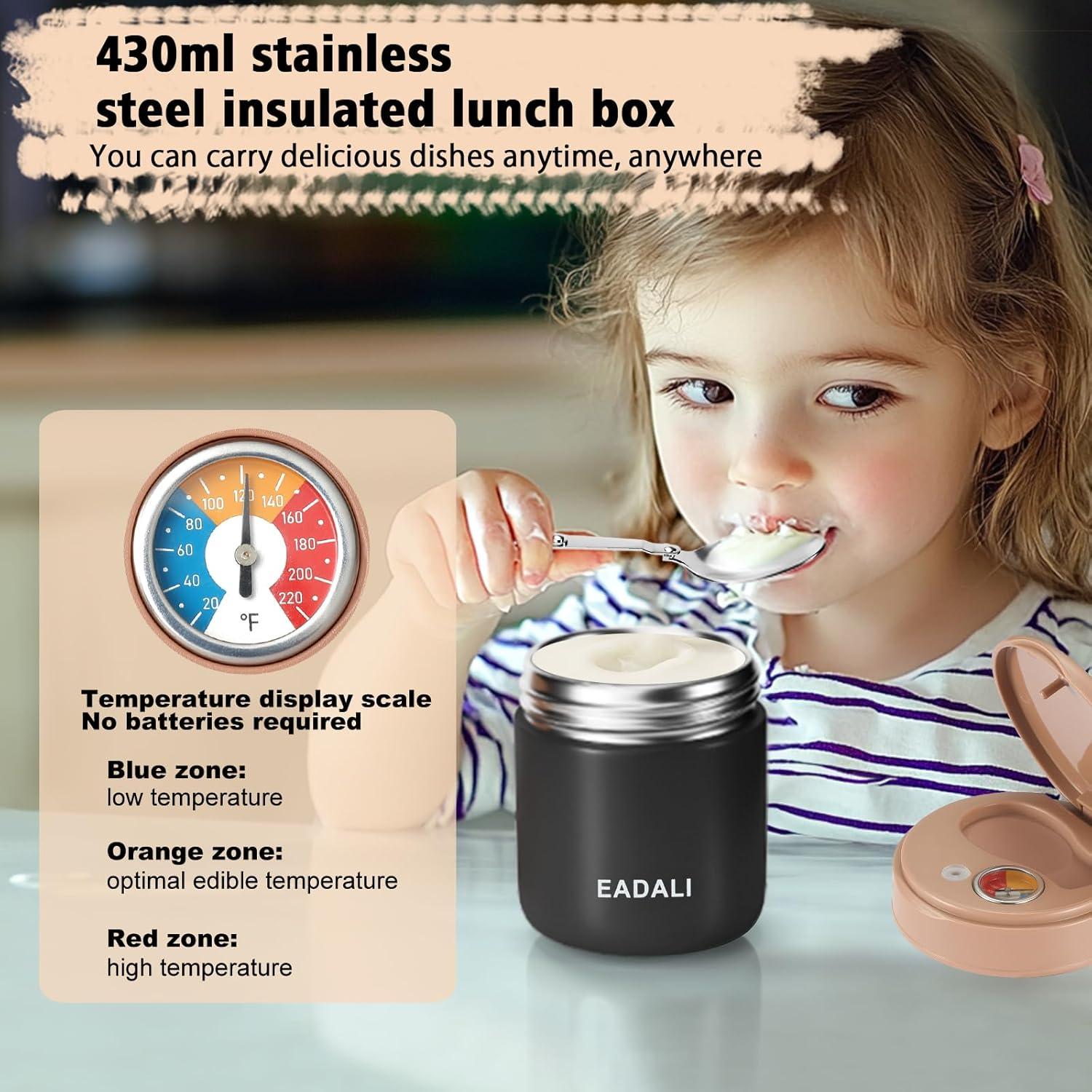 Tarro Aislado de Comida CJACJA 429.5 ml con Pantalla de Temperatura