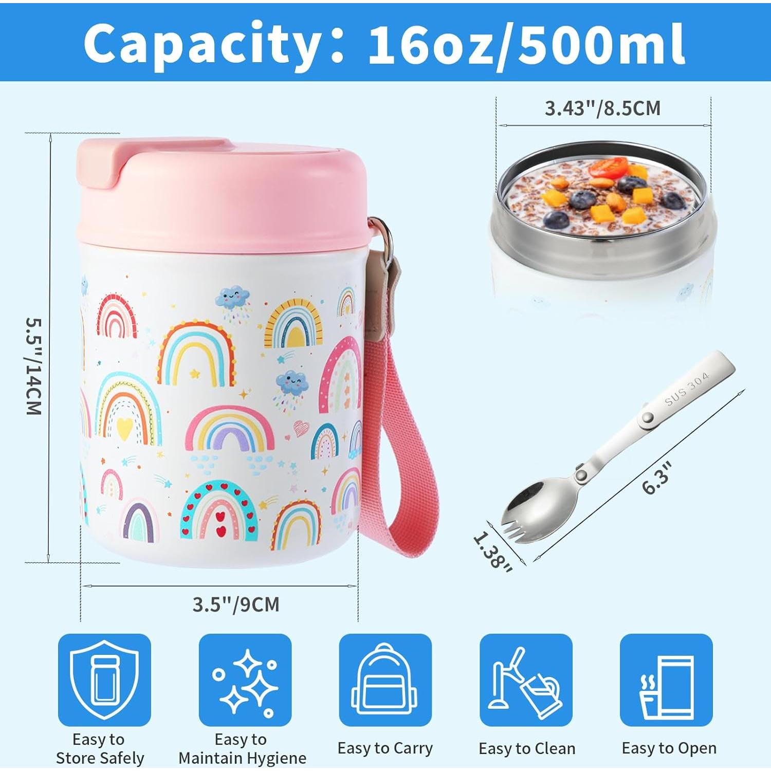 Termo de Comida Caliente Winkabiu 450g Boca Ancha Niños