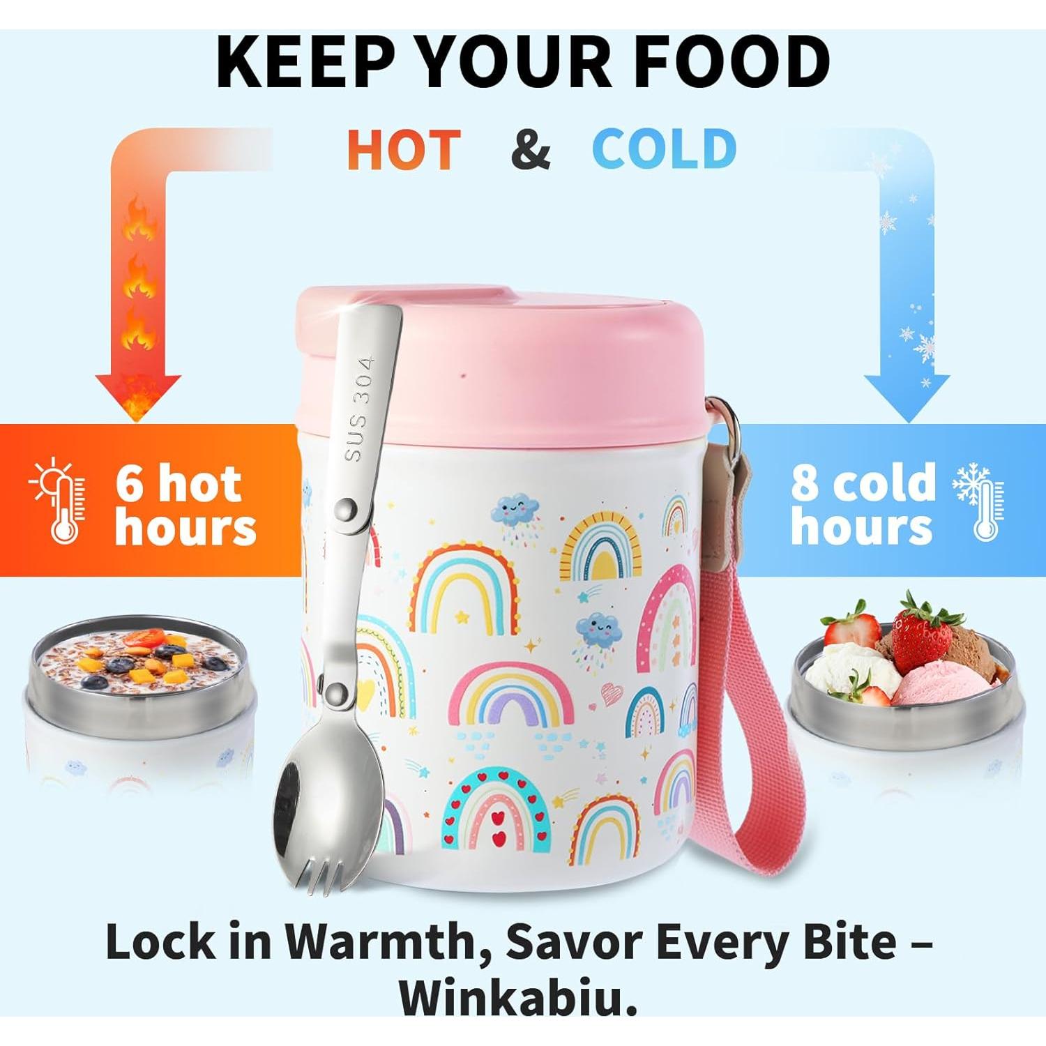 Termo de Comida Caliente Winkabiu 450g Boca Ancha Niños