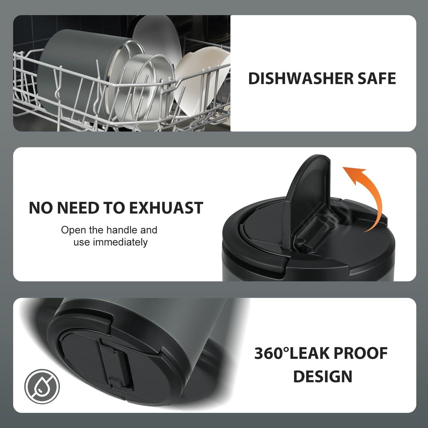 Frasco de Comida Aislado 1.2L Morefeel con Tapa a Prueba de Fugas