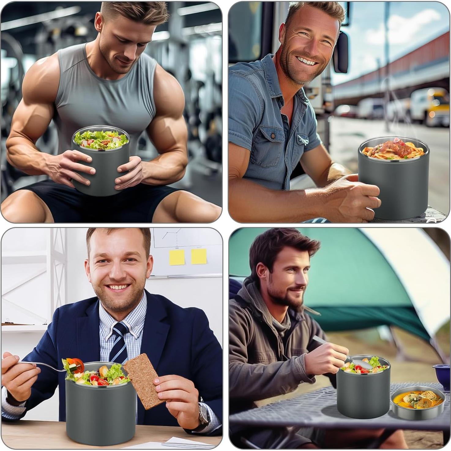 Frasco de Comida Aislado 1.2L Morefeel con Tapa a Prueba de Fugas