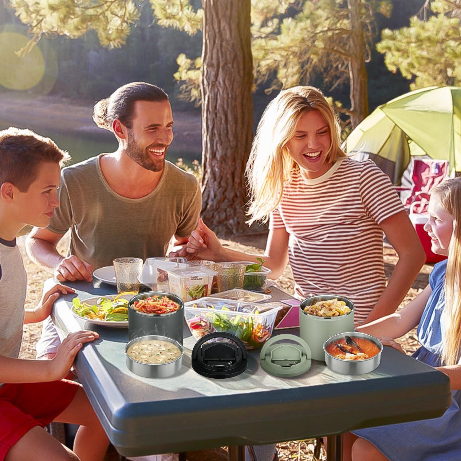 Frasco de Comida Aislado 1.2L Morefeel con Tapa a Prueba de Fugas