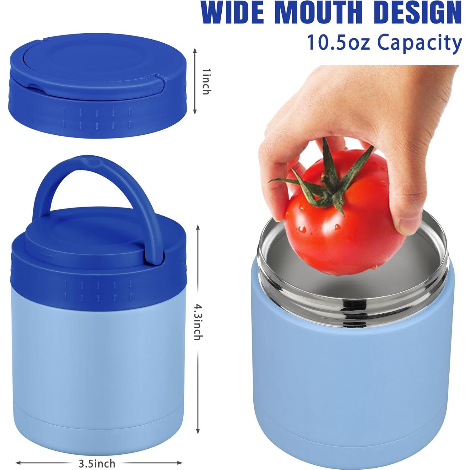 Termo de Sopa Aislado HWONMTE 298ml Boca Ancha Azul