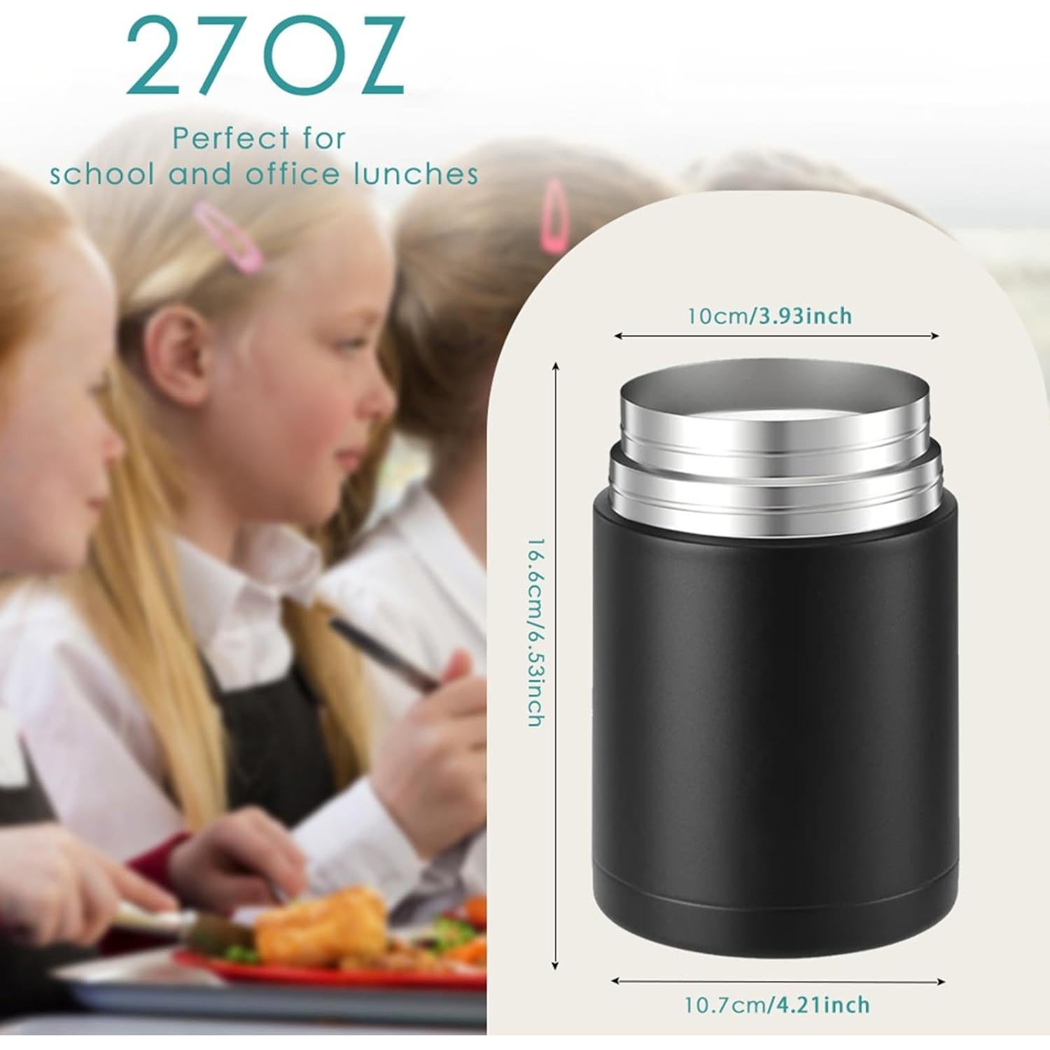 Tarro de Comida Aislado lazycozy 800 ml Acero Inoxidable