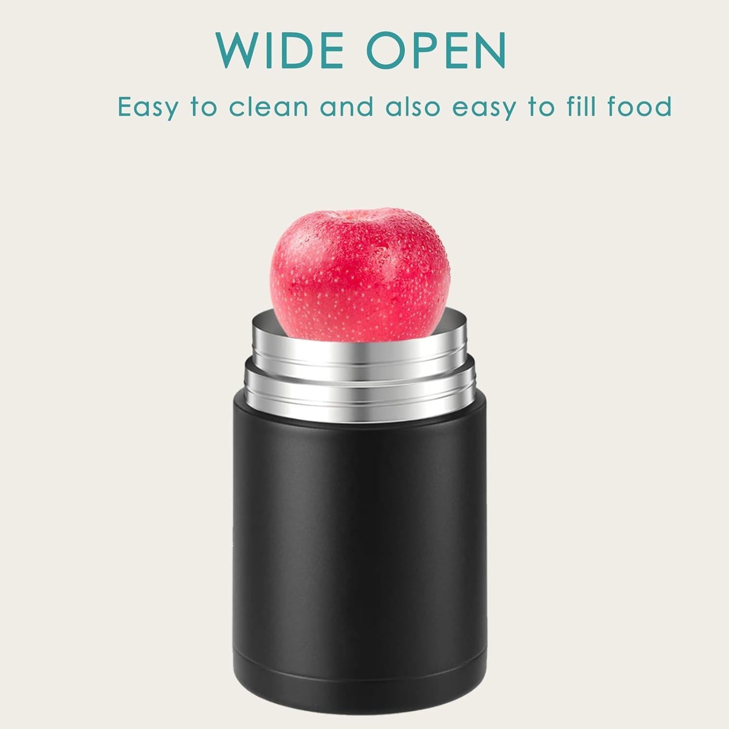 Tarro de Comida Aislado lazycozy 800 ml Acero Inoxidable