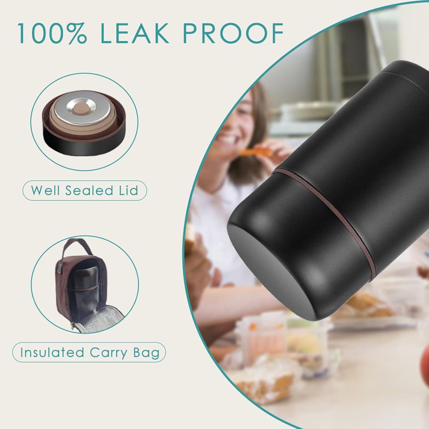 Tarro de Comida Aislado lazycozy 800 ml Acero Inoxidable