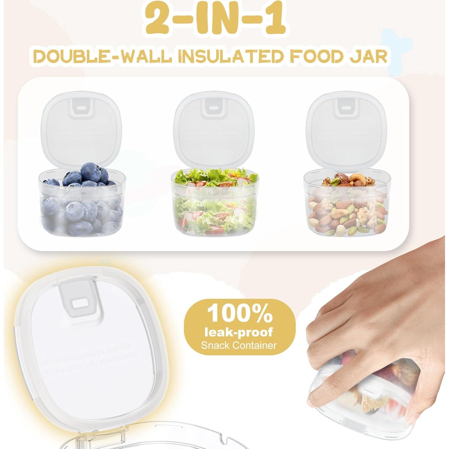 Termo para sopa 2 en 1 JOOPETALK 396g acero inoxidable azul