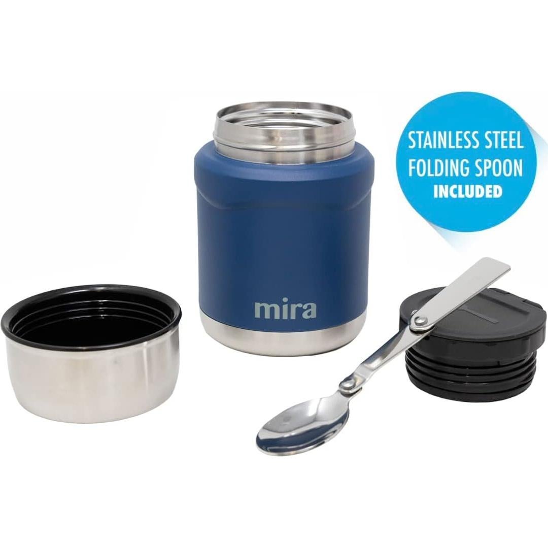 Termo de Comida Aislado MIRA 15 oz Acero Inoxidable Azul