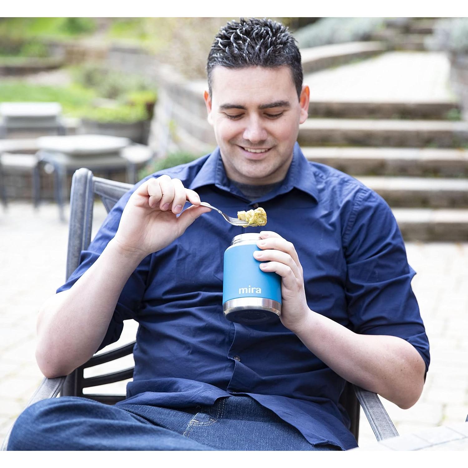 Termo de Comida Aislado MIRA 15 oz Acero Inoxidable Azul